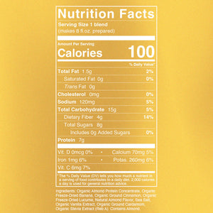 Nutrition Facts: Banana Almond